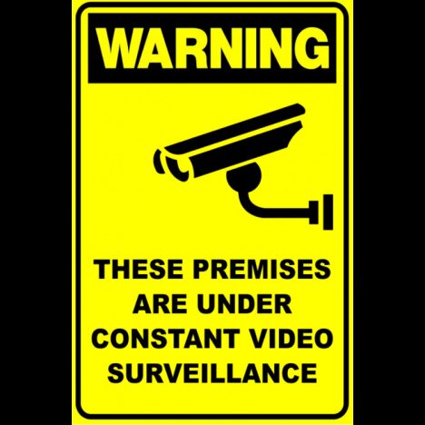 CCTV VIDEO SURVEILLANCE SECURITY SIGN